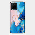 Blue Marble Glossy Metal Case Cover For Vivo Y21T