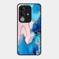 Blue Marble Glossy Metal Case Cover For Vivo Y31 Pro 5G