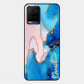 Blue Marble Glossy Metal Case Cover For Vivo Y33T