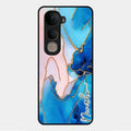 Blue Marble Glossy Metal Case Cover For Vivo Y400 5G