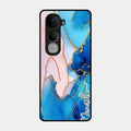 Blue Marble Glossy Metal Case Cover For Vivo Y400 Pro 5G