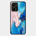 Blue Marble Glossy Metal Case Cover For Vivo Y56 5G