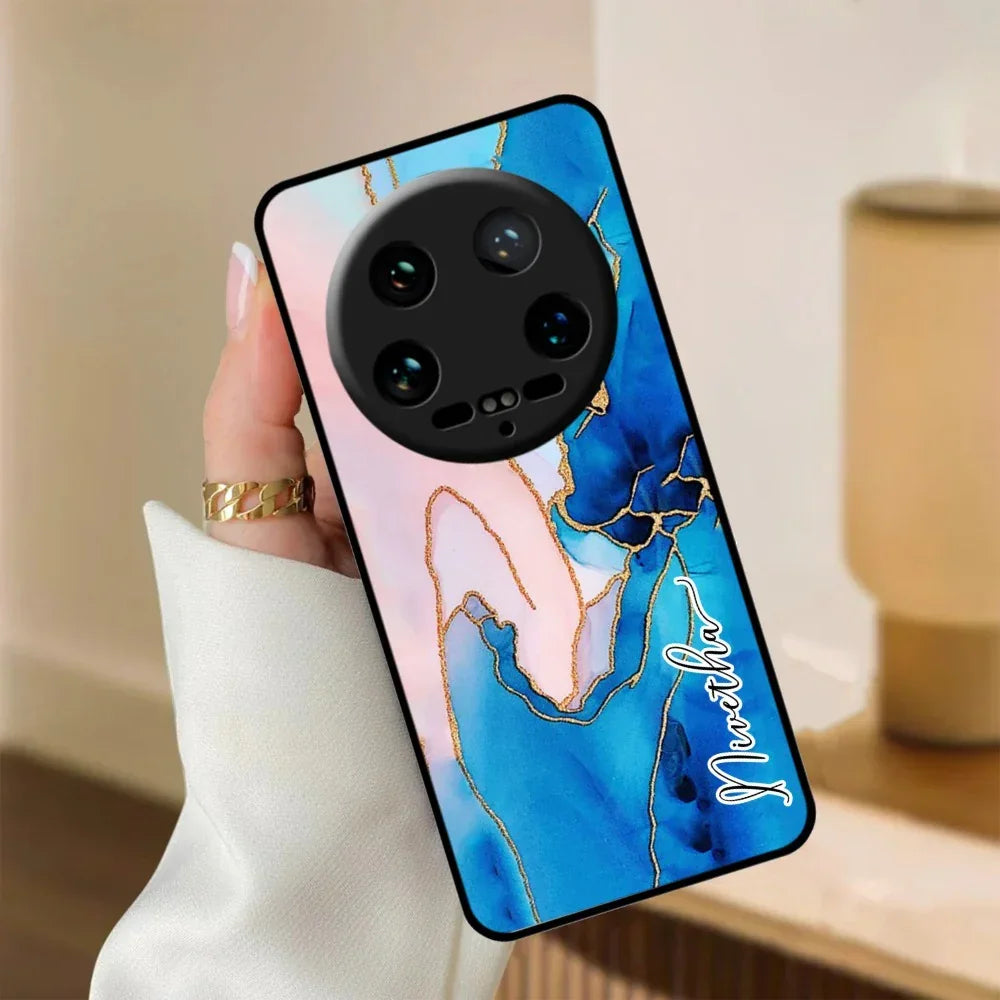 Blue Marble Glossy Metal Case Cover For Redmi - ShopOnCliQ