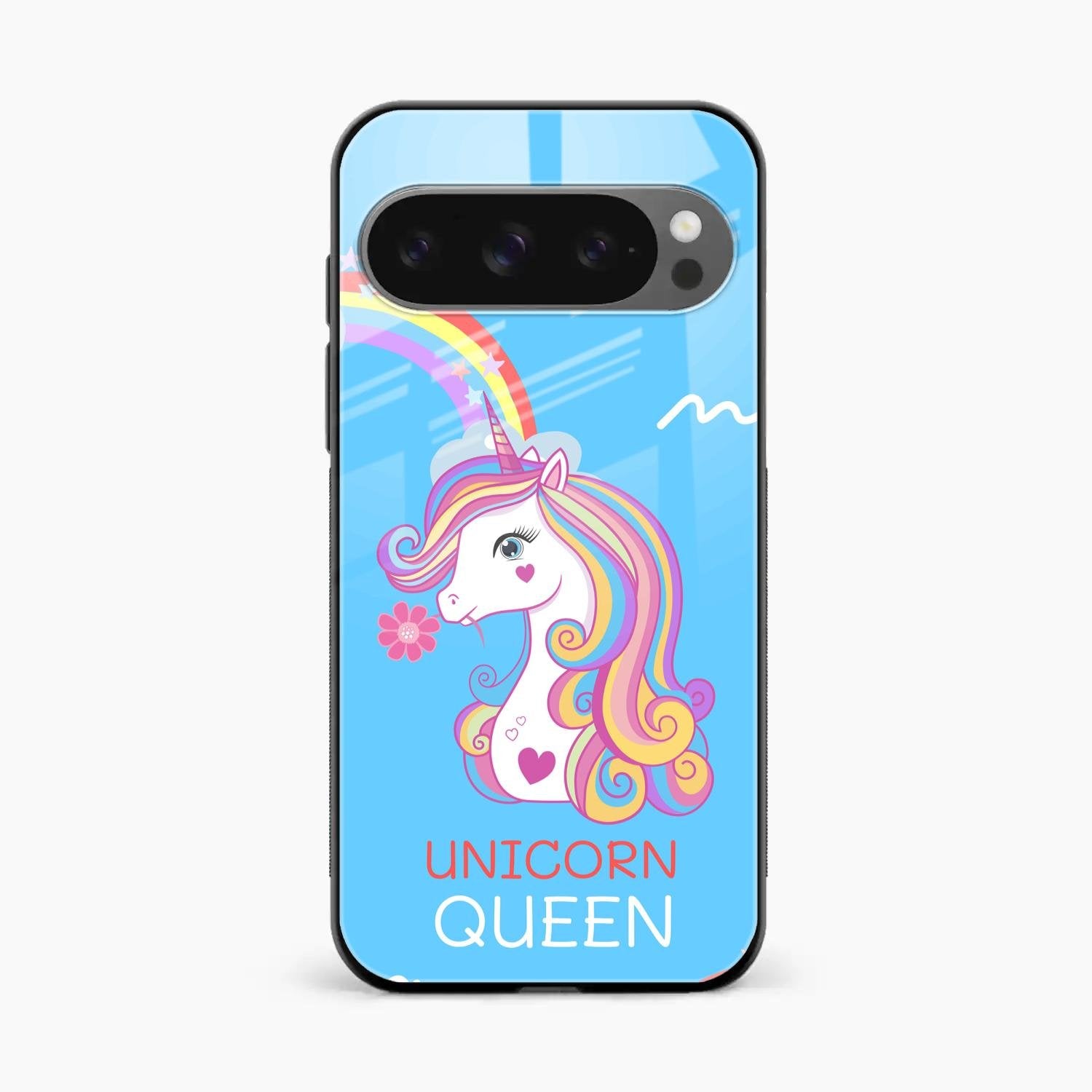 Blue Unicorn Queen Glass Phone Case For Google Pixel 10 Pro XL