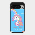Blue Unicorn Queen Glass Phone Case For Google Pixel 9 Pro Xl
