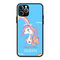 Blue Unicorn Queen Glass Phone Case For iPhone 11 Pro Max