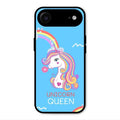 Blue Unicorn Queen Glass Phone Case For iPhone Air