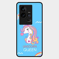 Blue Unicorn Queen Glass Phone Case For Iqoo 11 5G