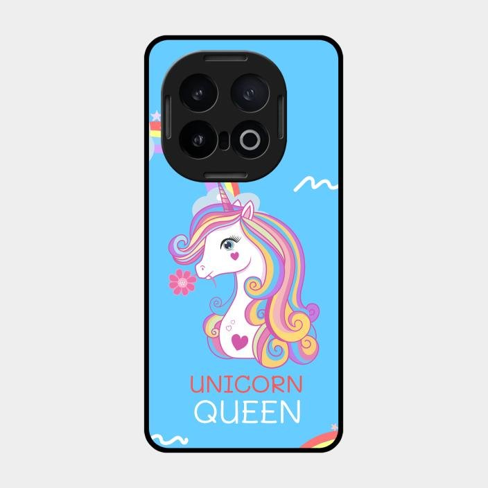 Blue Unicorn Queen Glass Phone Case For Iqoo 13 5G