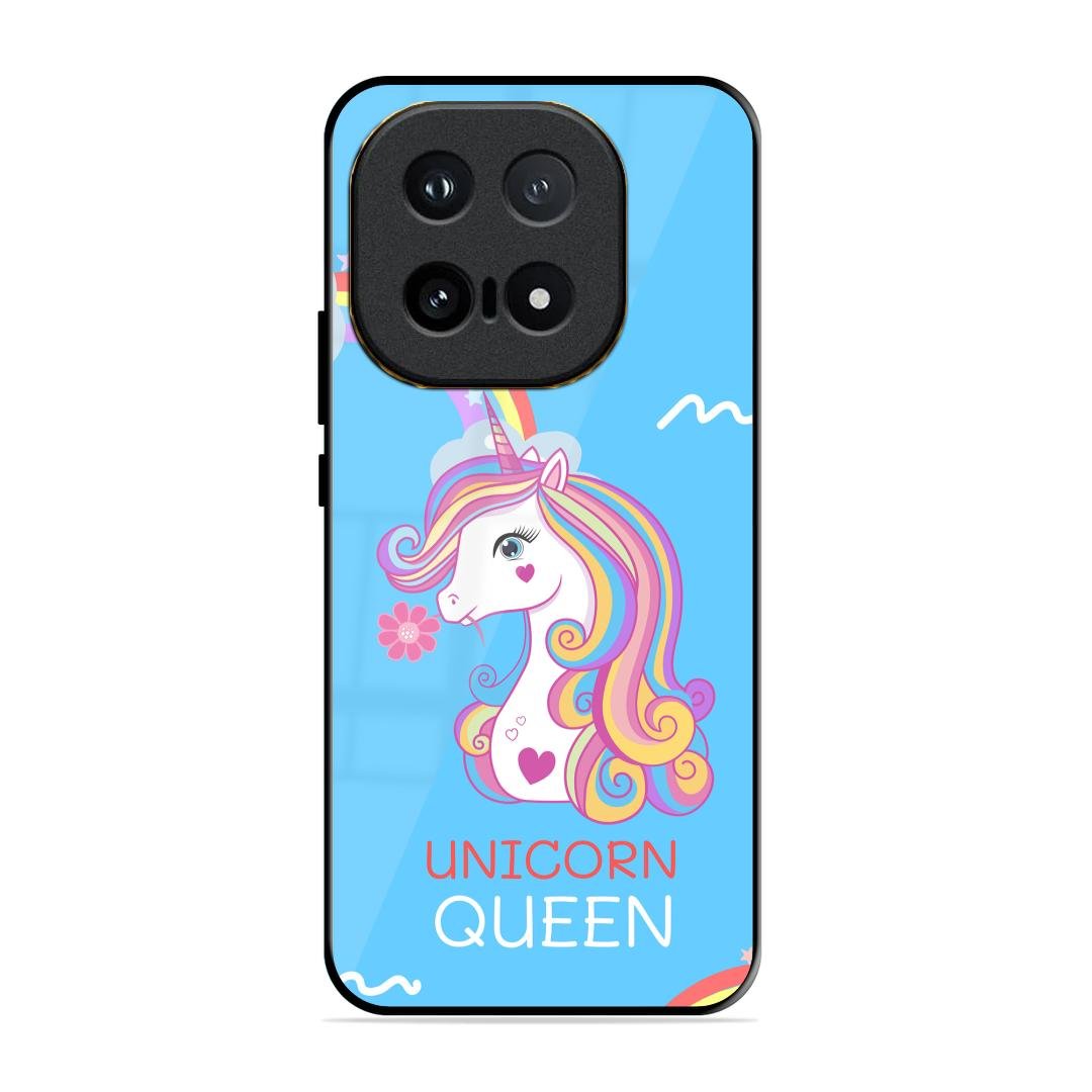 Blue Unicorn Queen Glass Phone Case For iQOO 15 5G
