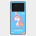 Blue Unicorn Queen Glass Phone Case For Iqoo 9 Pro 5G