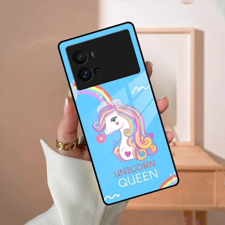 Blue Unicorn Queen Glass Phone Case For Vivo - ShopOnCliQ
