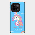 Blue Unicorn Queen Glass Phone Case For Iqoo Neo 10 5G