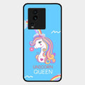 Blue Unicorn Queen Glass Phone Case For Iqoo Neo 7 Pro 5G