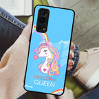 Blue Unicorn Queen Glass Phone Case For Vivo - ShopOnCliQ