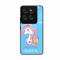 Blue Unicorn Queen Glass Phone Case For Motorola Edge 60 Pro 5G