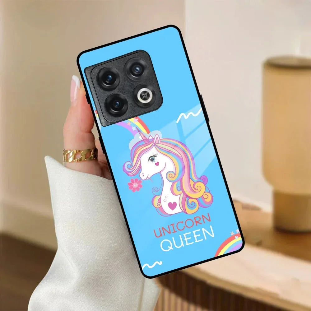 Blue Unicorn Queen Glass Phone Case For OnePlus - ShopOnCliQ