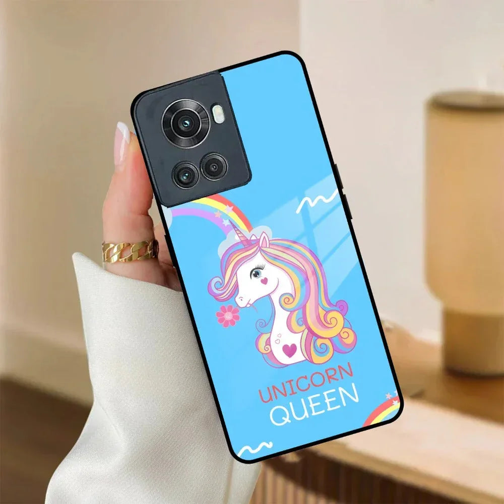 Blue Unicorn Queen Glass Phone Case For OnePlus - ShopOnCliQ