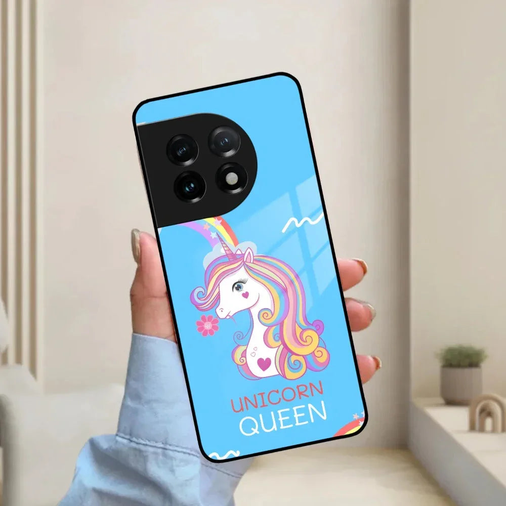 Blue Unicorn Queen Glass Phone Case For OnePlus - ShopOnCliQ
