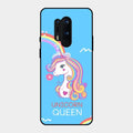 Blue Unicorn Queen Glass Phone Case For Oneplus 8 Pro