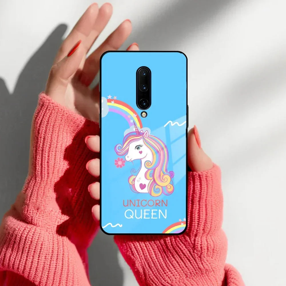 Blue Unicorn Queen Glass Phone Case For OnePlus - ShopOnCliQ