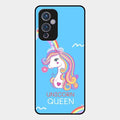 Blue Unicorn Queen Glass Phone Case For Oneplus 9 5G