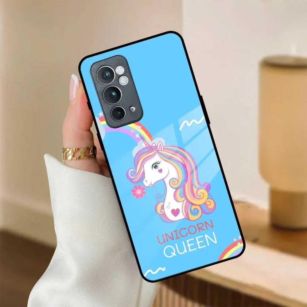 Blue Unicorn Queen Glass Phone Case For OnePlus - ShopOnCliQ