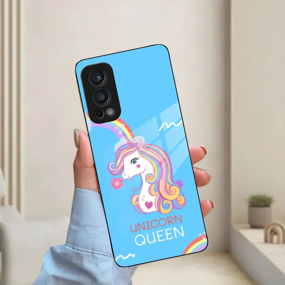 Blue Unicorn Queen Glass Phone Case For OnePlus - ShopOnCliQ