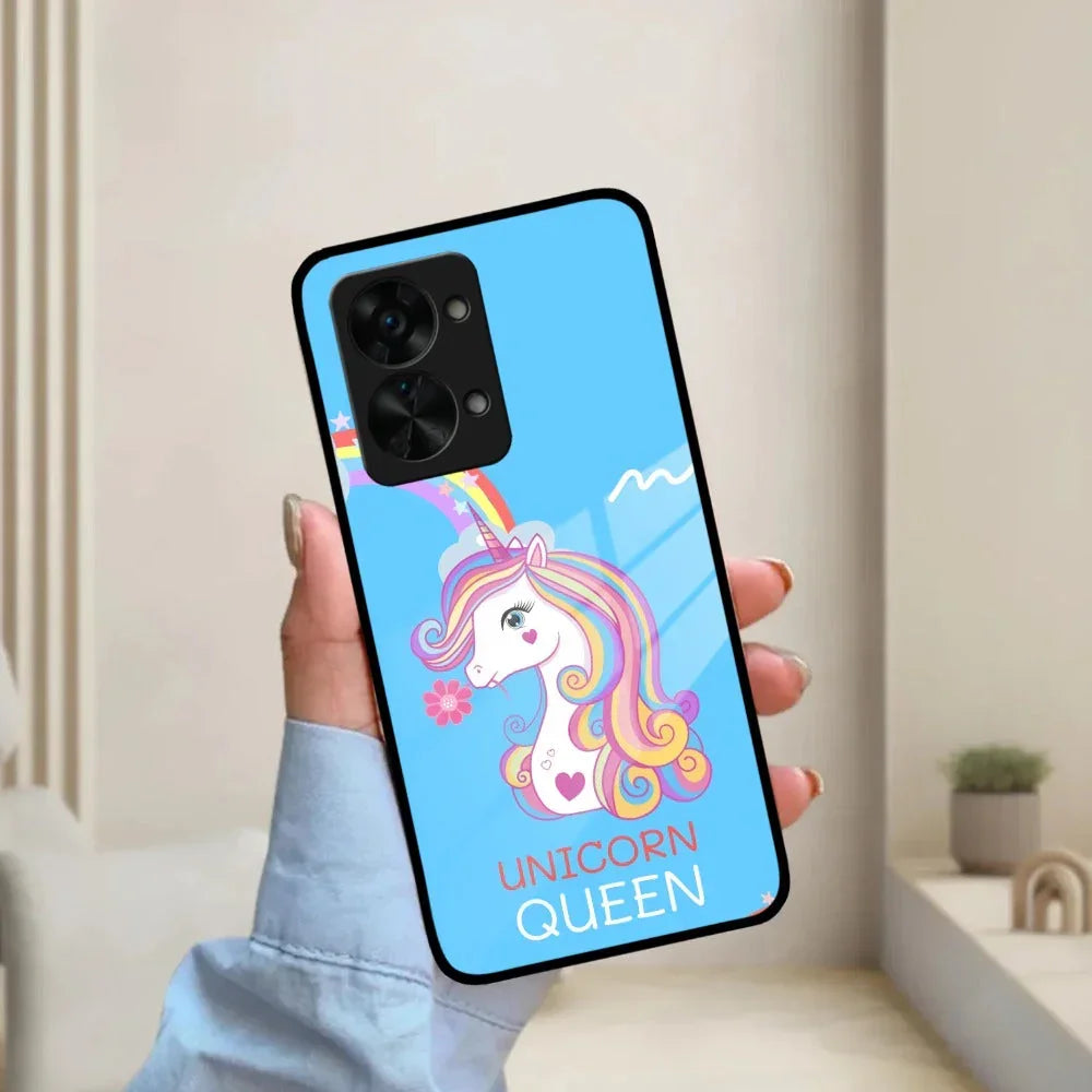 Blue Unicorn Queen Glass Phone Case For OnePlus - ShopOnCliQ