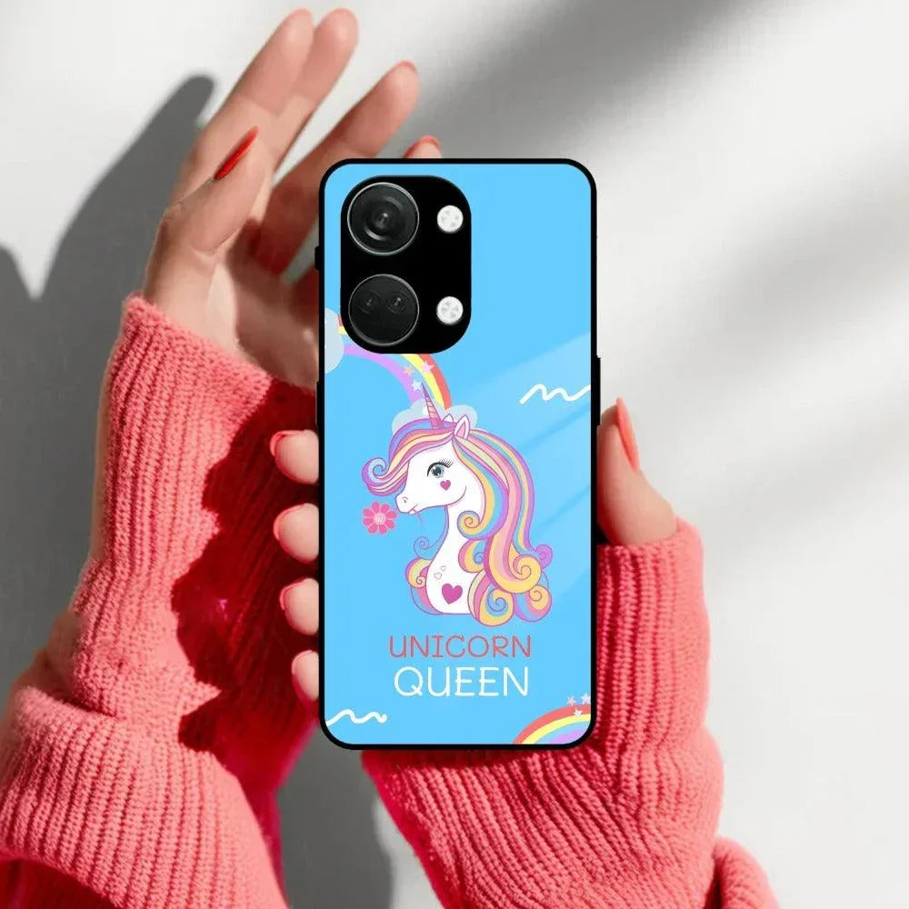Blue Unicorn Queen Glass Phone Case For OnePlus - ShopOnCliQ