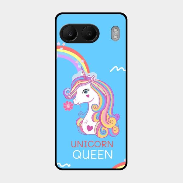 Blue Unicorn Queen Glass Phone Case For Oneplus Nord 4 5G