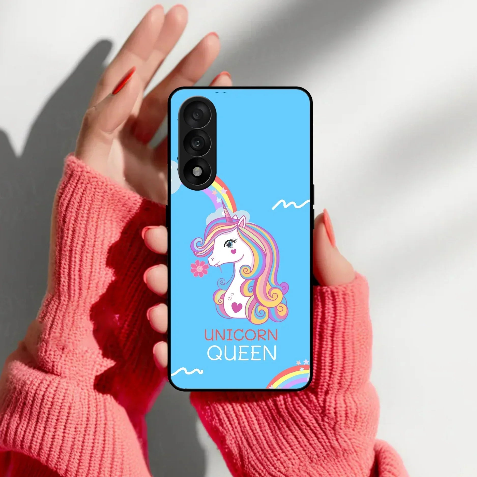 Blue Unicorn Queen Glass Phone Case For OnePlus - ShopOnCliQ
