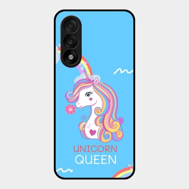 Blue Unicorn Queen Glass Phone Case For Oneplus Nord 5 5G