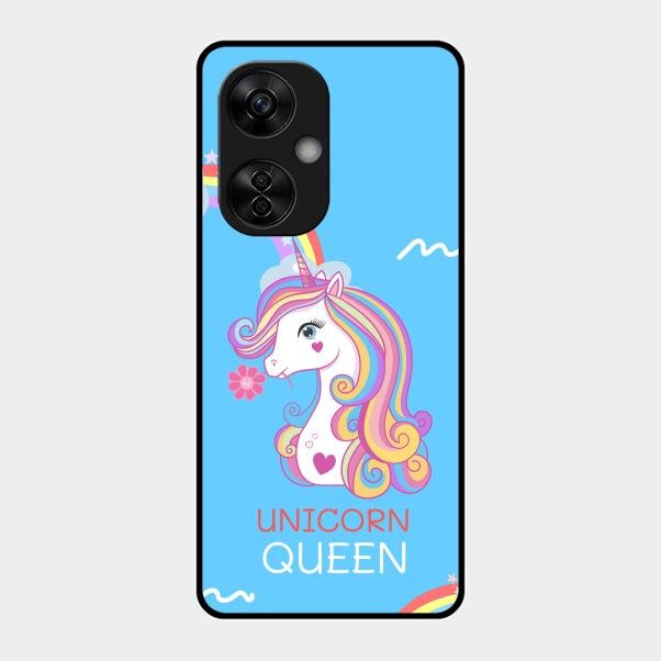 Blue Unicorn Queen Glass Phone Case For Oneplus Nord Ce 3 Lite 5G