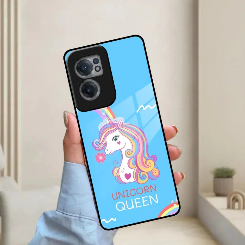 Blue Unicorn Queen Glass Phone Case For OnePlus - ShopOnCliQ