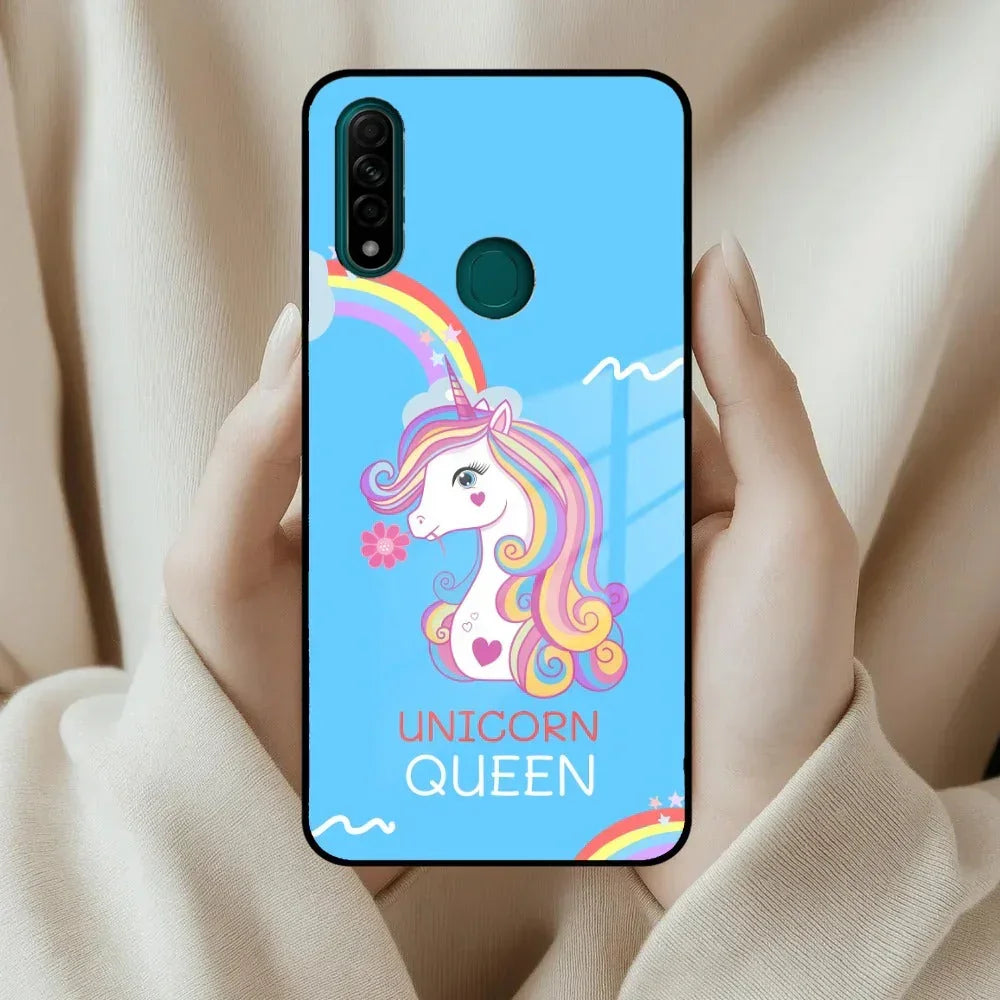 Blue Unicorn Queen Glass Phone Case For Oppo - ShopOnCliQ