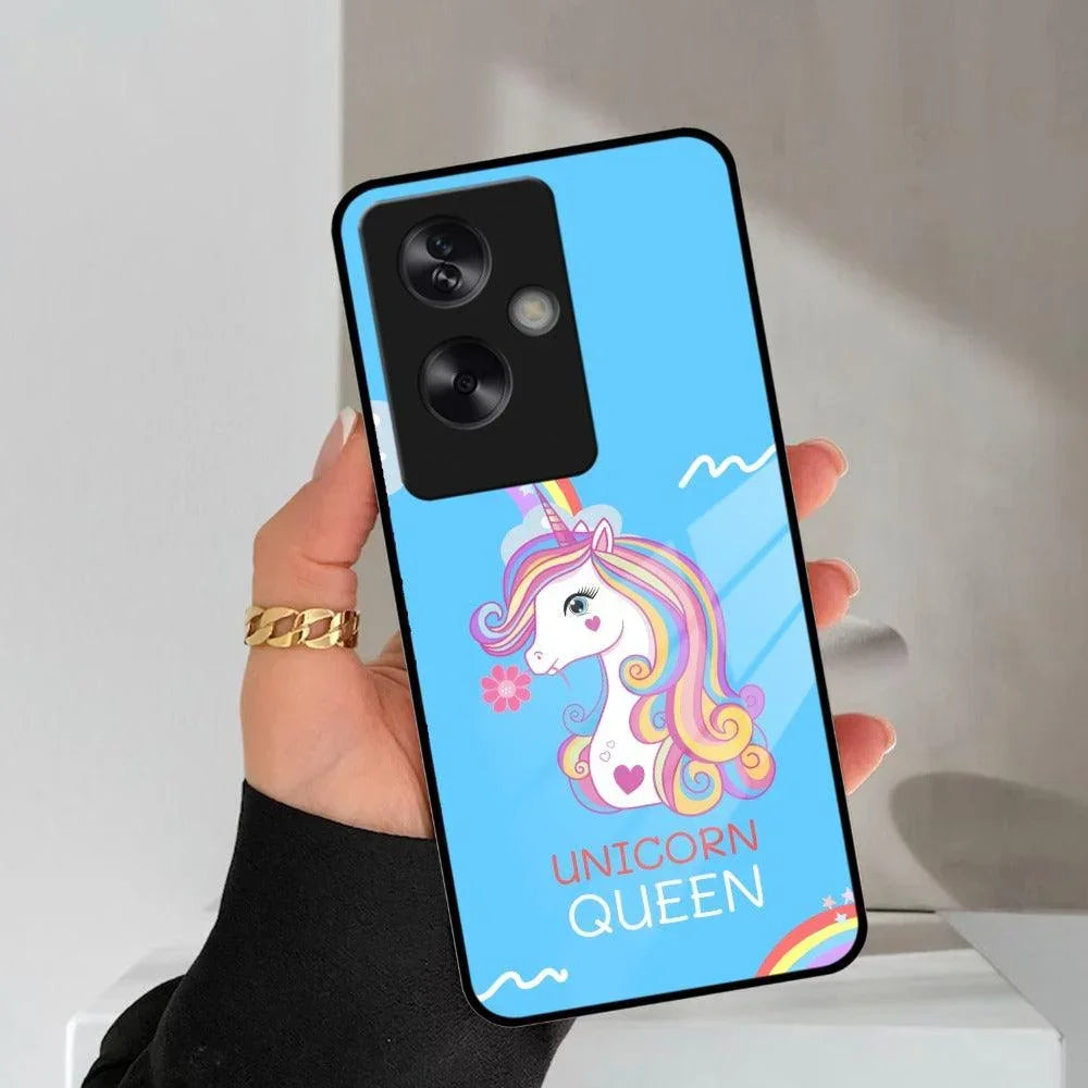 Blue Unicorn Queen Glass Phone Case For Oppo - ShopOnCliQ