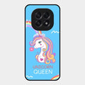 Blue Unicorn Queen Glass Phone Case For Oppo F29 5G
