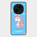 Blue Unicorn Queen Glass Phone Case For Oppo F29 Pro 5G