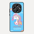 Blue Unicorn Queen Glass Phone Case For Oppo F31 Pro 5G