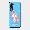 Blue Unicorn Queen Glass Phone Case For Oppo K13X 5G