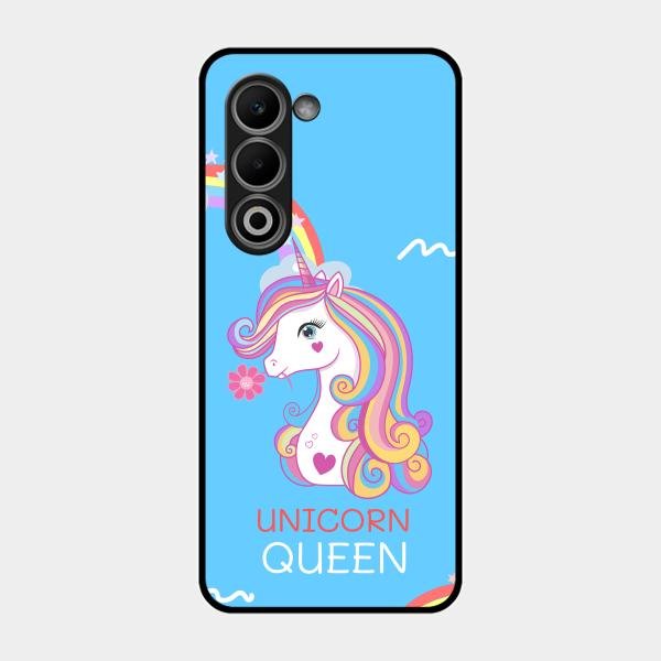 Blue Unicorn Queen Glass Phone Case For Oppo K13X 5G