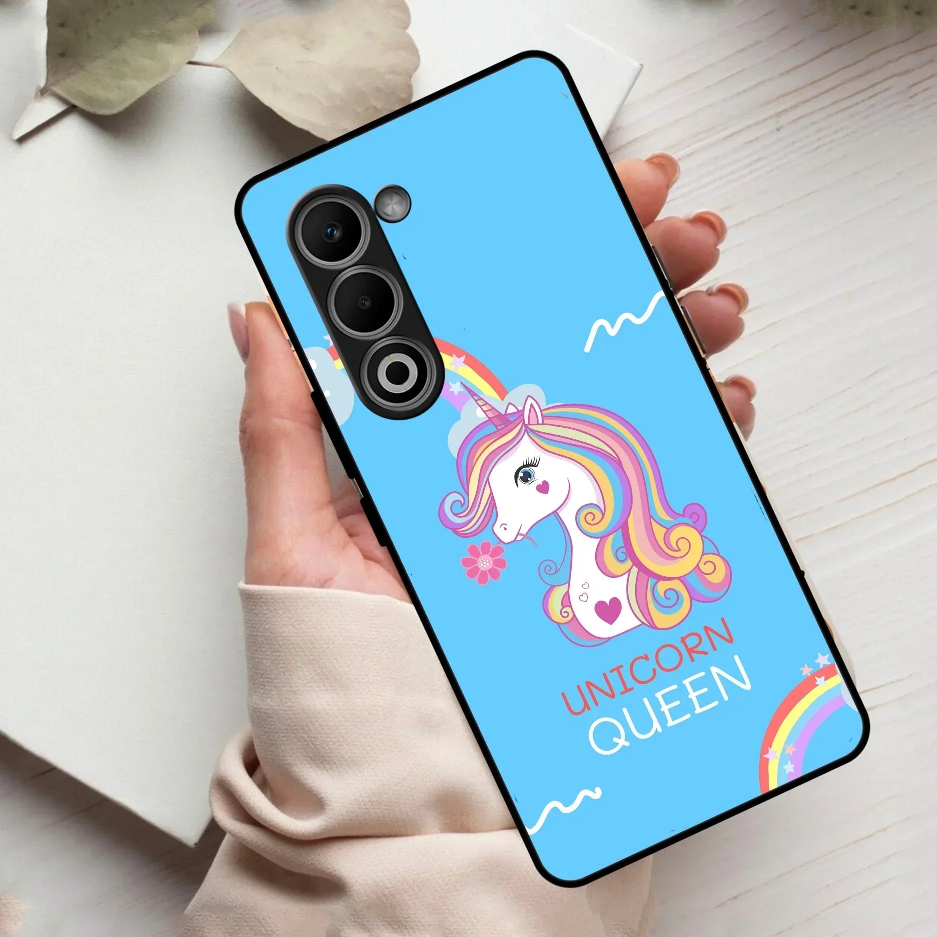 Blue Unicorn Queen Glass Phone Case For Oppo - ShopOnCliQ