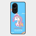 Blue Unicorn Queen Glass Phone Case For Oppo Reno 10 Pro 5G