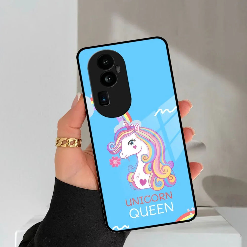 Blue Unicorn Queen Glass Phone Case For Oppo - ShopOnCliQ