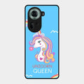 Blue Unicorn Queen Glass Phone Case For Oppo Reno 11 5G