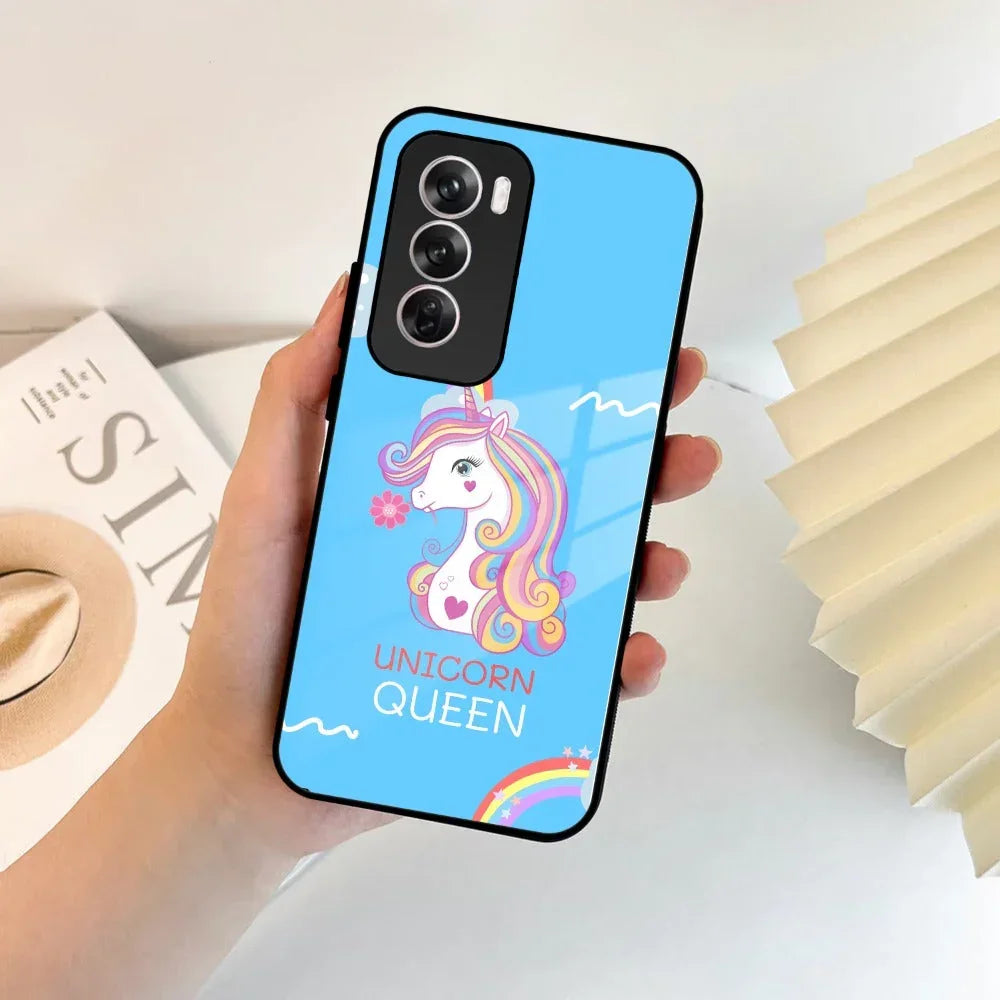 Blue Unicorn Queen Glass Phone Case For Oppo - ShopOnCliQ