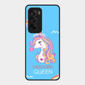 Blue Unicorn Queen Glass Phone Case For Oppo Reno 12 5G