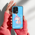 Blue Unicorn Queen Glass Phone Case For Oppo - ShopOnCliQ