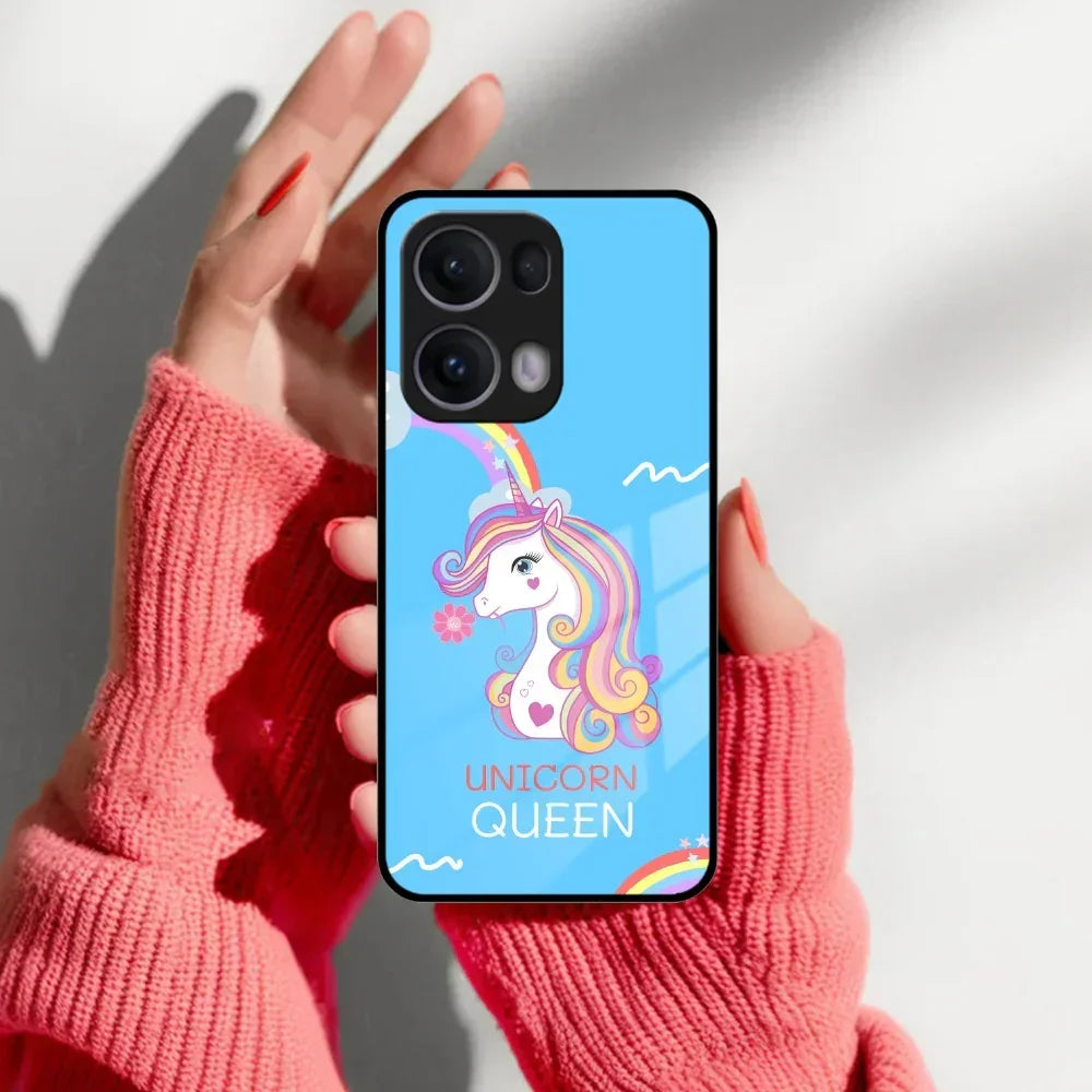Blue Unicorn Queen Glass Phone Case For Oppo - ShopOnCliQ